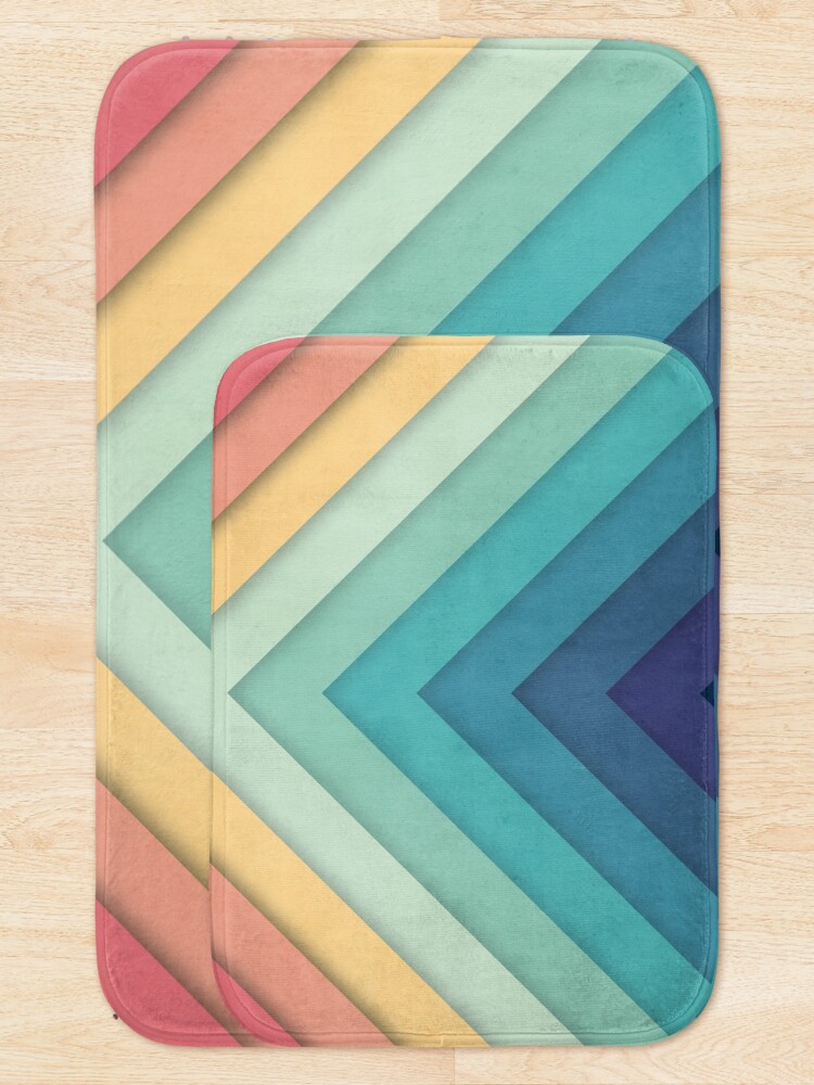 Alternate view of Retro Chevrons 002 Bath Mat