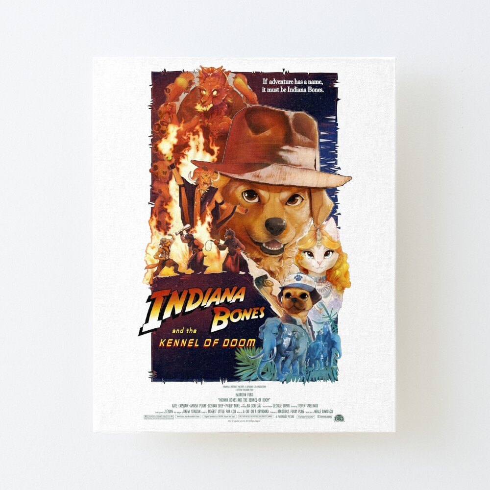 mest meget Skru ned Indiana Bones and the Kennel of Doom" Art Board Print by Seylyn | Redbubble