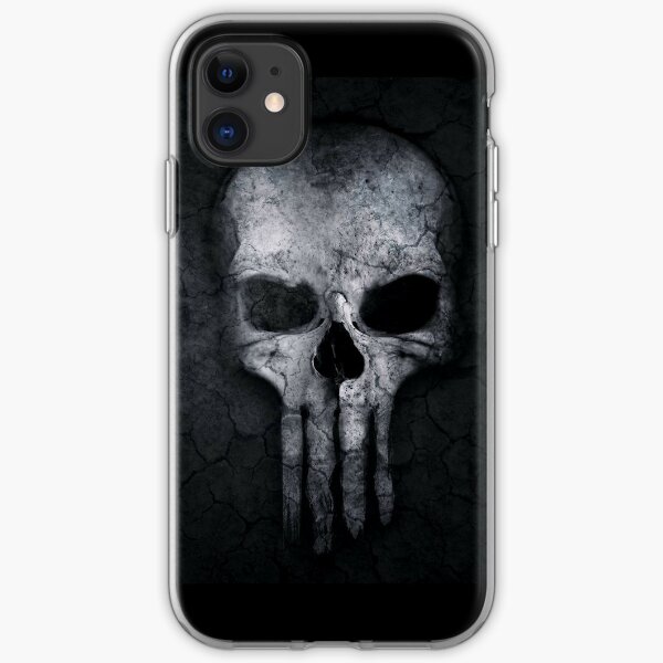 Gray Skull iPhone Soft Case