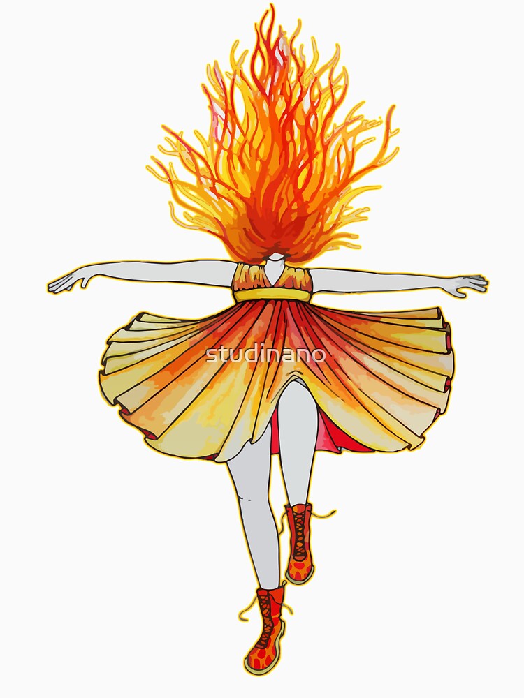 Artwork view, Girl on fire by Studinano designed and sold by studinano