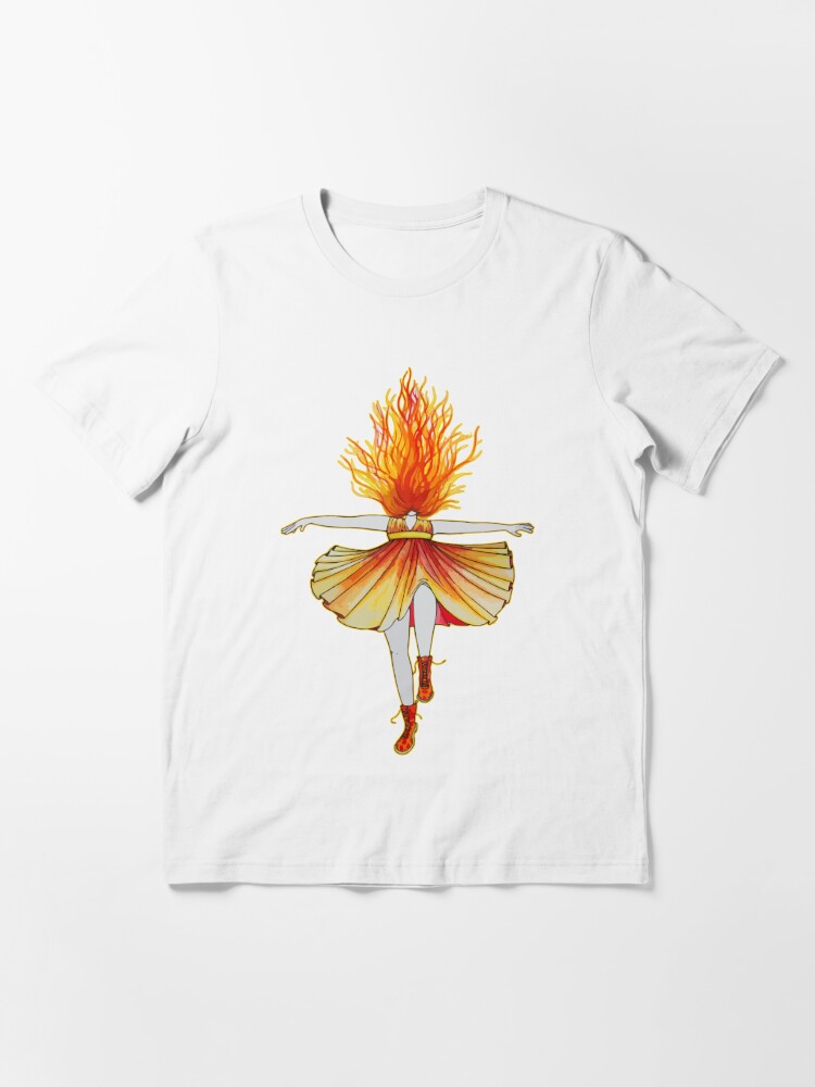 Essential T-Shirt, Girl on fire by Studinano designed and sold by studinano