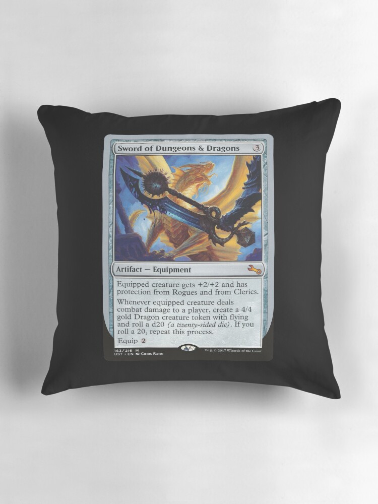 Sword of Dungeons and Dragons Funny MTG Card" Pillow for Sale by  PODLizardWizard | Redbubble