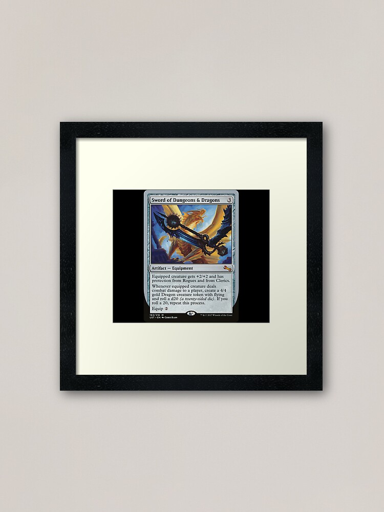 Sword of Dungeons and Dragons Funny MTG Card" Framed Art Print for Sale by PODLizardWizard | Redbubble Sword of Dungeons and Dragons Funny MTG Card" Framed Art Print for Sale by PODLizardWizard | Redbubble