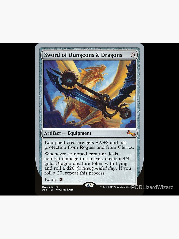 Sword of Dungeons and Dragons Funny MTG Card" Framed Art Print for Sale by  PODLizardWizard | Redbubble