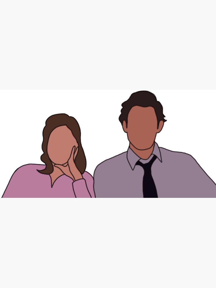 "Jim and Pam" Sticker for Sale by charliedrawings Redbubble