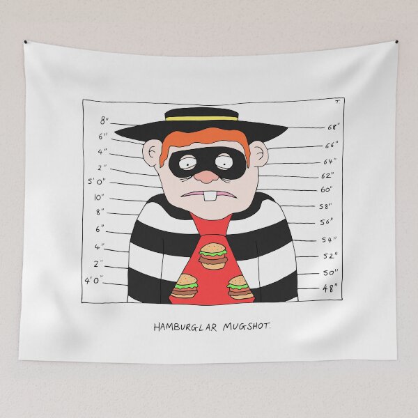 Item preview, Hamburglar Mugshot designed and sold by Nonsensicolumn.