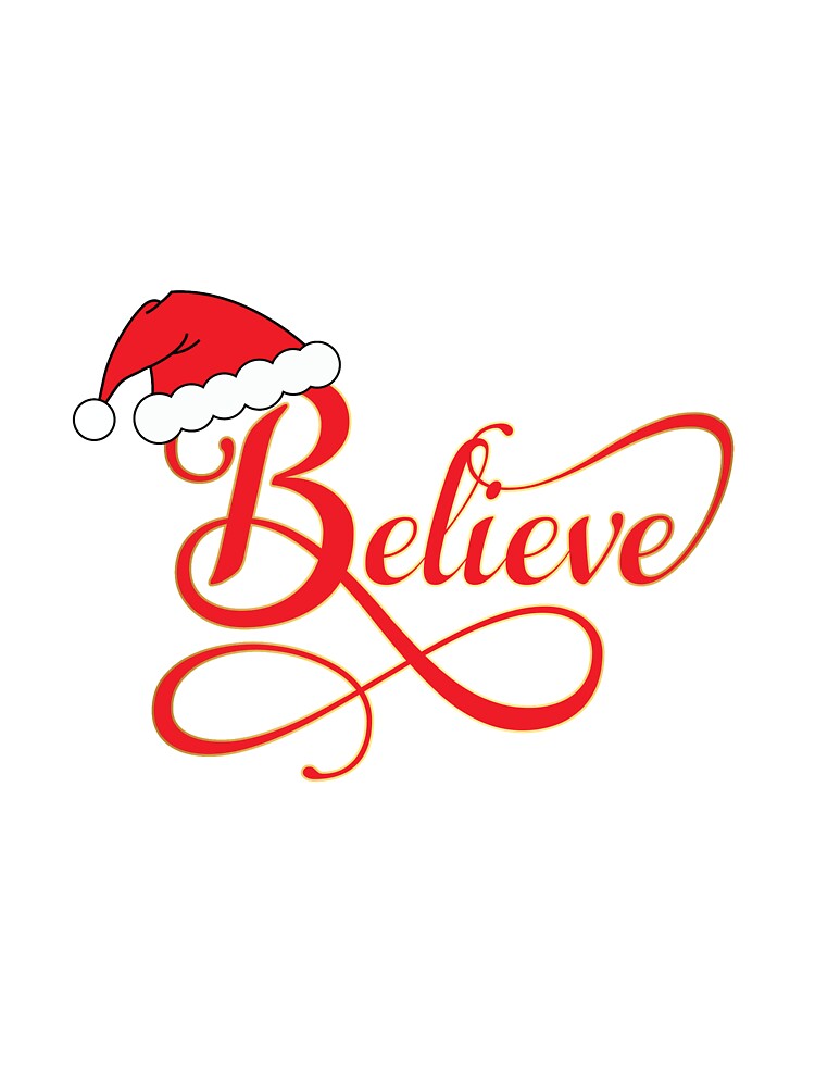 believe with santa hat