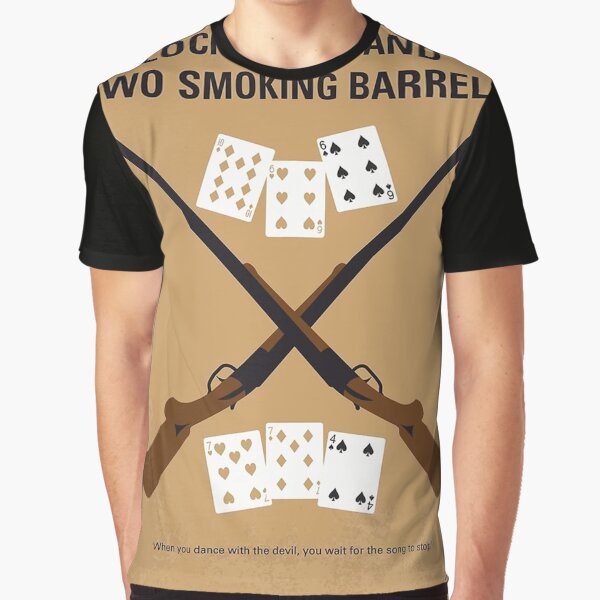 Camiseta para hombre barriles de suplantación de identidad fumar bloqueo película Ritchie British Film dos