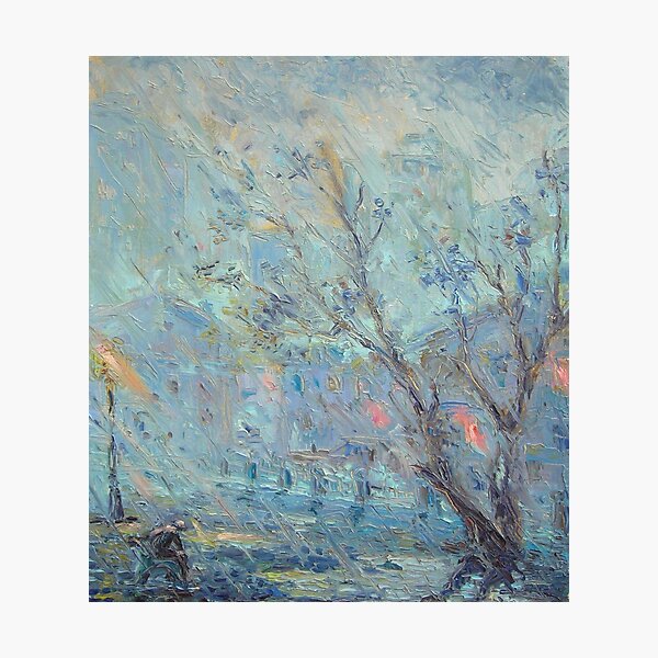 Evening Rainfall / 1987 / oil on cardboard Photographic Print