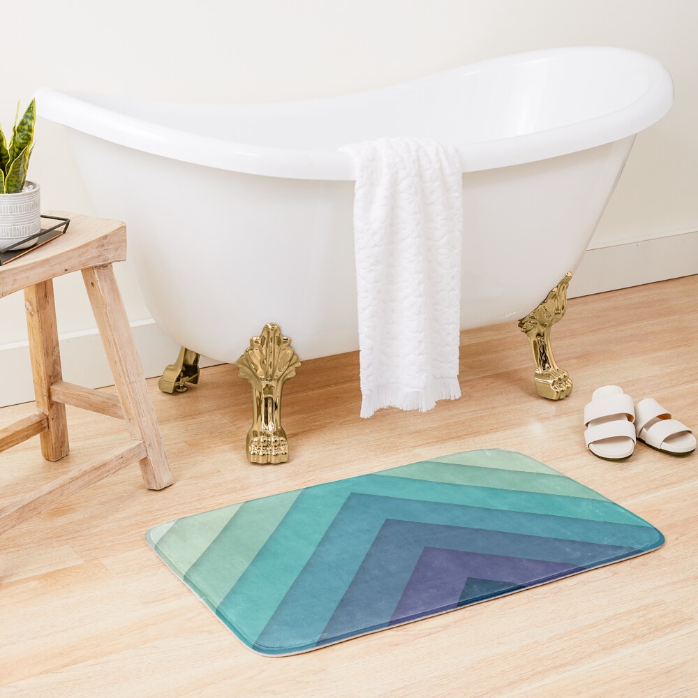 Retro Chevrons 001 Bath Mat