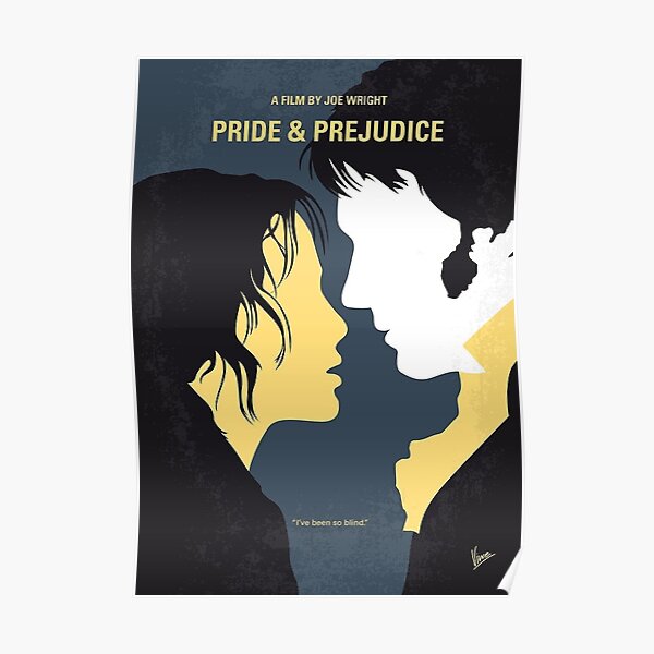 No584- Pride and Prejudice minimal movie poster Poster