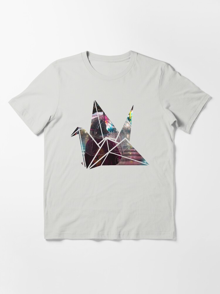 Alternate view of Shibuya Crossing in an Origami Crane Essential T-Shirt
