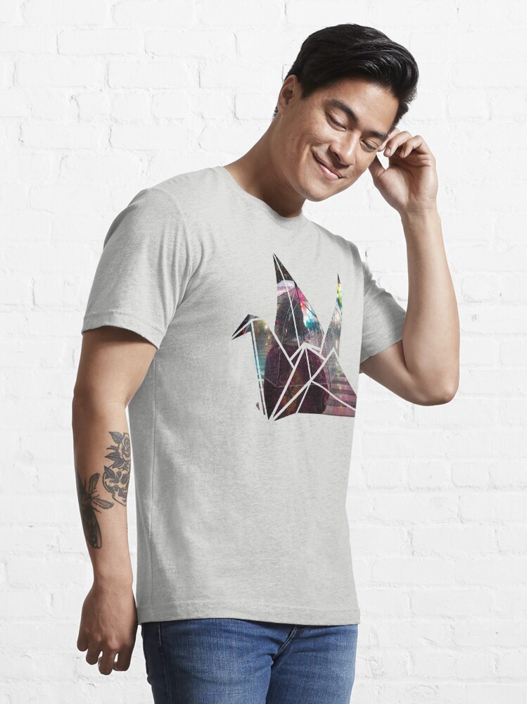 Alternate view of Shibuya Crossing in an Origami Crane Essential T-Shirt