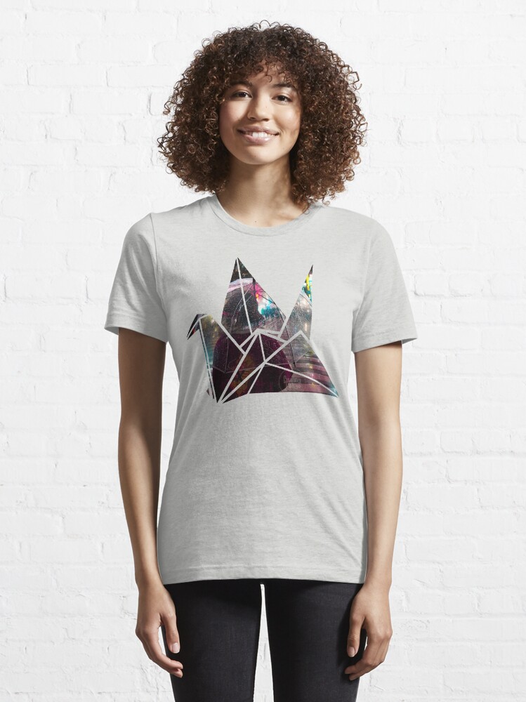 Alternate view of Shibuya Crossing in an Origami Crane Essential T-Shirt