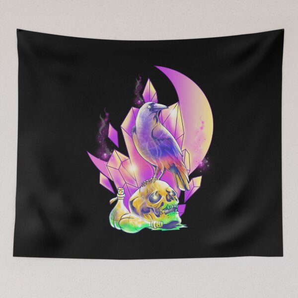 Item preview, Skull & Crow RPG Gamer Fantasy Gaming Pastel Art designed and sold by perfectpresents.