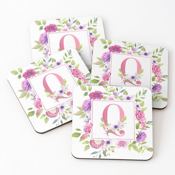Item preview, Pink Floral Monogram - Q designed and sold by Amanda-Lakey.