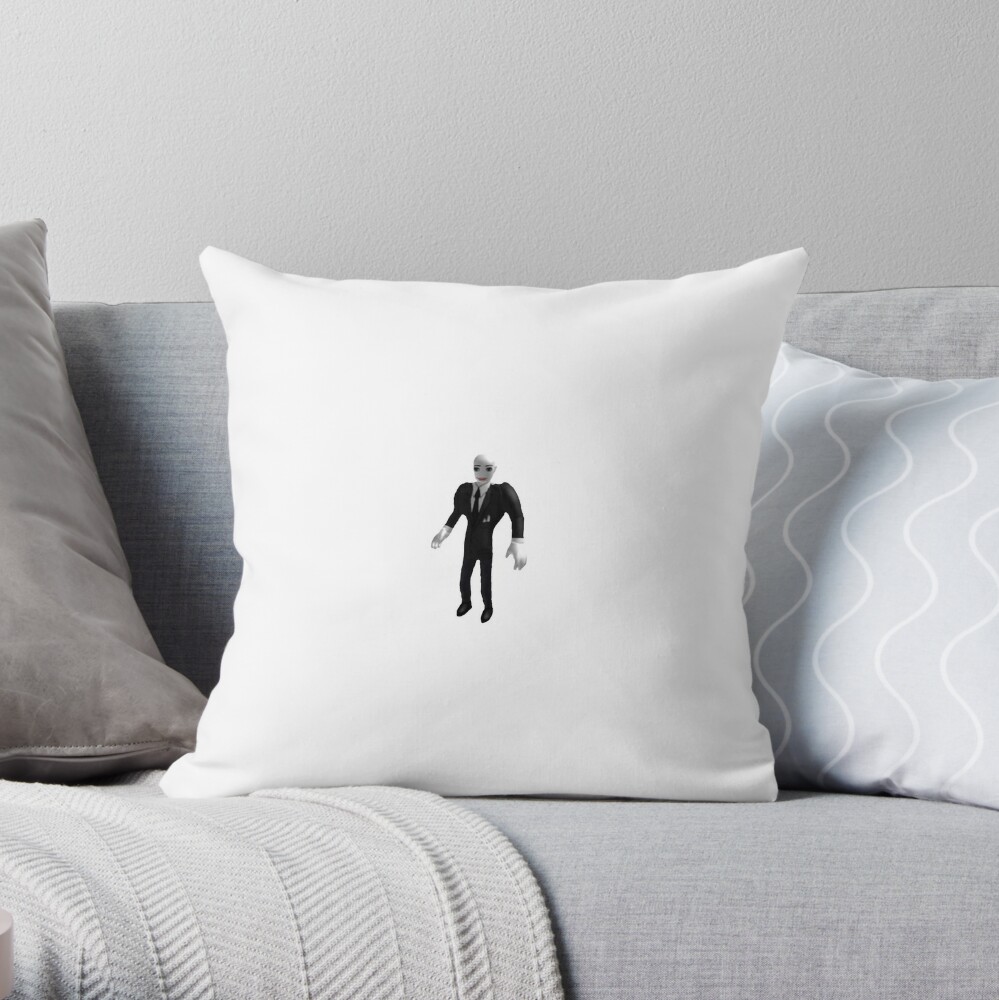 Roblox Slenderman Character Throw Pillow By Michelle267 Redbubble - slender man om roblox