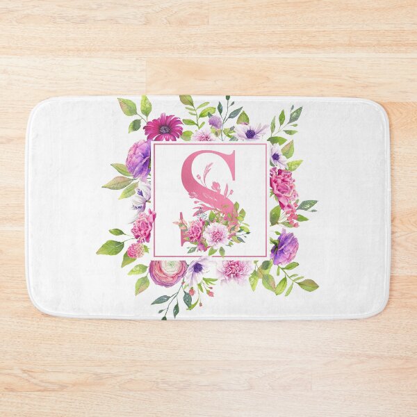Item preview, Pink Floral Monogram - S designed and sold by Amanda-Lakey.