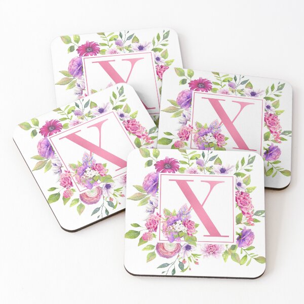 Item preview, Pink Floral Monogram - X designed and sold by Amanda-Lakey.