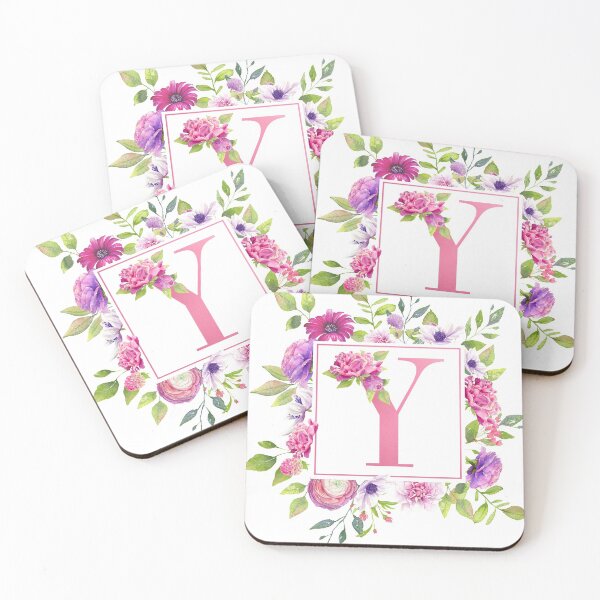 Item preview, Pink Floral Monogram - Y designed and sold by Amanda-Lakey.
