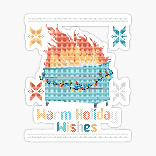 Dumpster fire christmas sweater Clearance