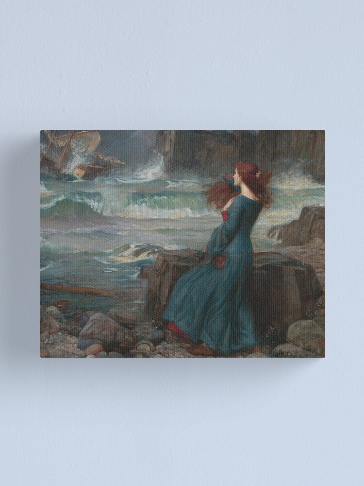 Alternate view of Miranda - The Tempest, 1916 John William Waterhouse Canvas Print
