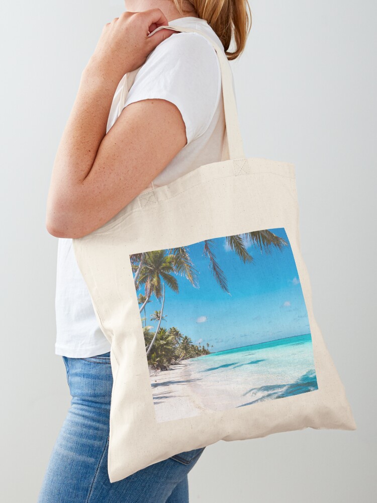 Summer Beach Canvas Tote Bag Pastel - 19 Inch X 15 Inch