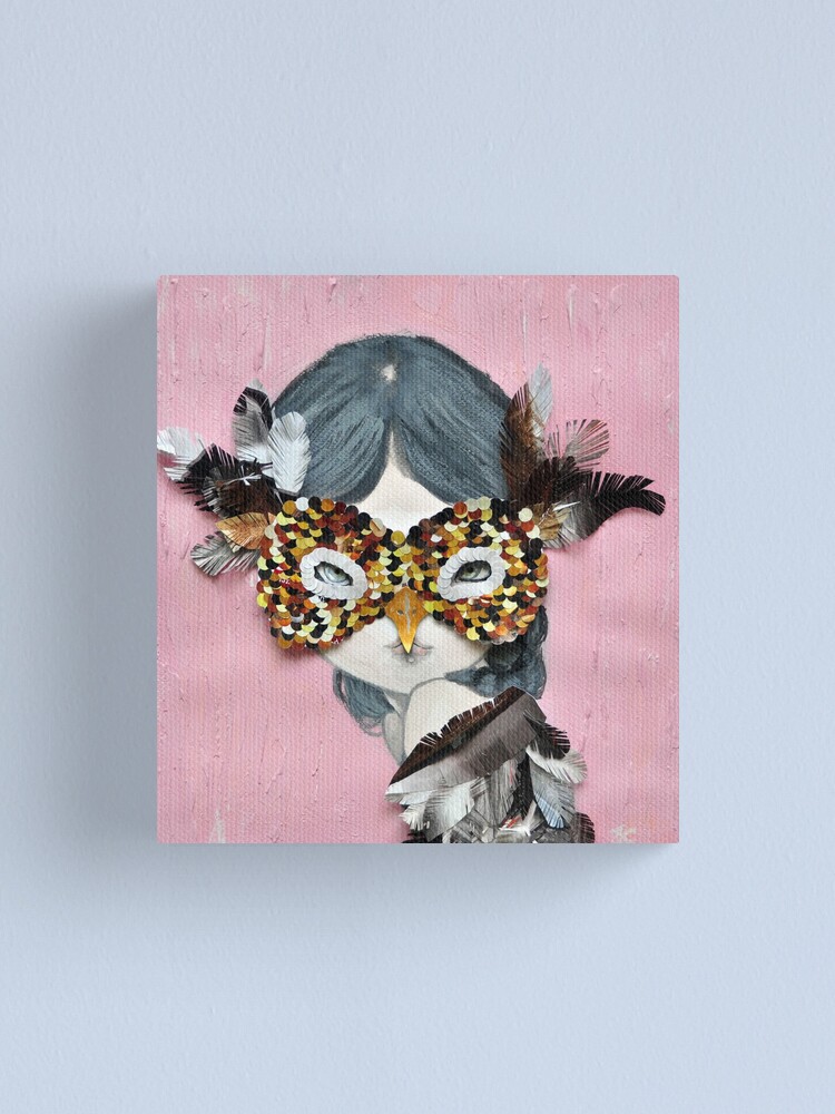 Thumbnail 2 of 3, Canvas Print, masked designed and sold by fluffymafi.