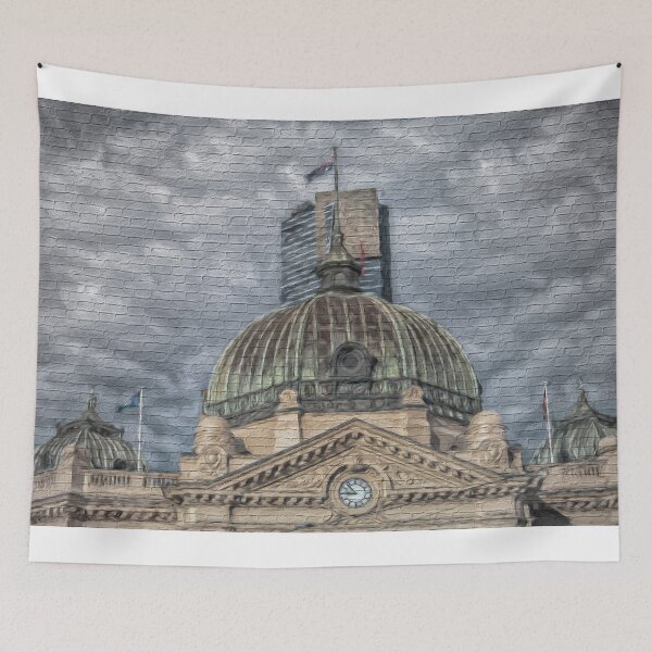 Item preview, Flinders Street Station on Brick  designed and sold by JohnKarmouche.