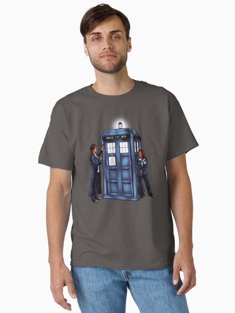 Thumbnail 2 of 7, Classic T-Shirt, The Agents have the Phone Box designed and sold by sugarpoultry.