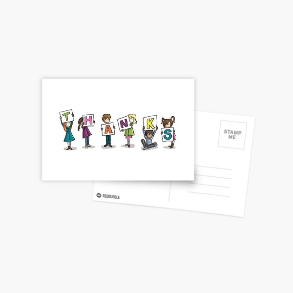Card Design: Kids: Thanks Postcard