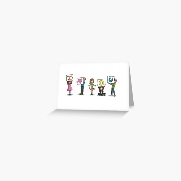 Card Design: Kids: I Heart You Greeting Card