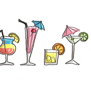 Artwork thumbnail, Card: Cocktails by Kirsty Mordaunt
