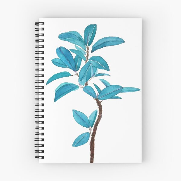 Item preview, hand painted Green Rubber tree Ficus elastica watercolor  designed and sold by SelenePaintings .