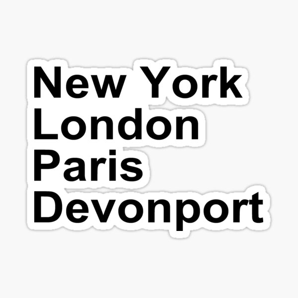 New York London Paris Coles Bay Sticker