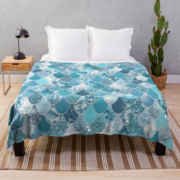 Item preview, Teal Mermaid Scales Pattern designed and sold by meggydesigns.