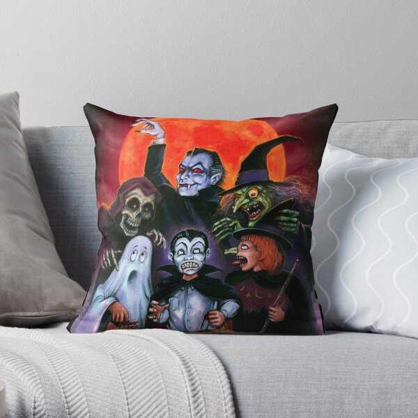 Halloween Monsters (Trick or Treat) Throw Pillow