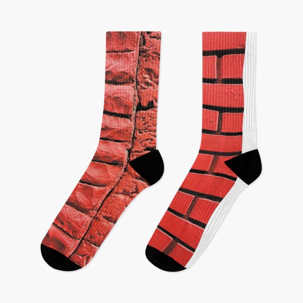 Item preview, MIND THE GAP ... SPACE BETWEEN 2 RED PAINTED BRICK WALLS designed and sold by mister-john.