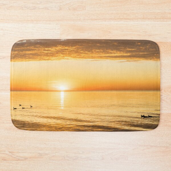 Item preview, Canada Geese Sunrise - Silky Gold on Lake Ontario  designed and sold by Georgia Mizuleva.