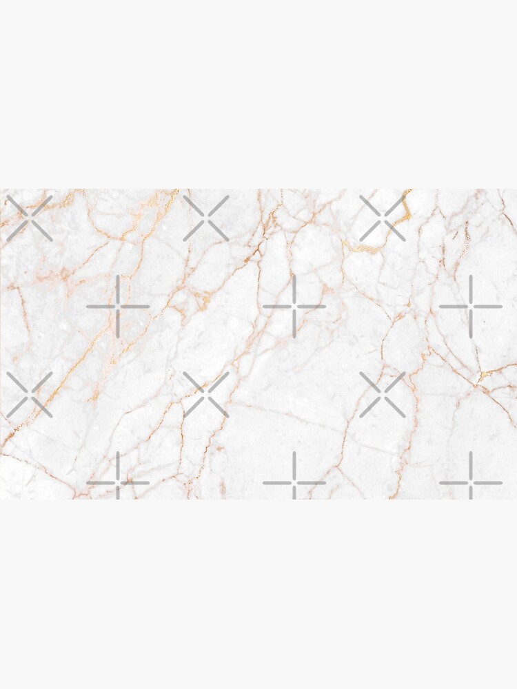 White Marble with Gold Glitter Veins by MysticMarble