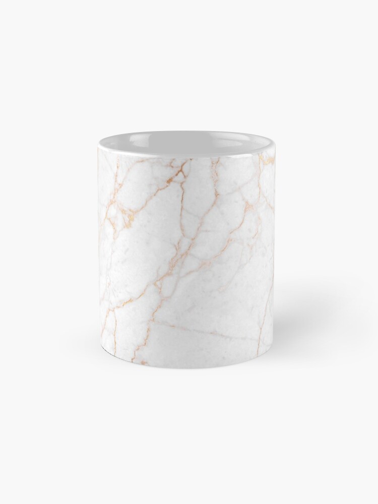 Alternate view of White Marble with Gold Glitter Veins Mug