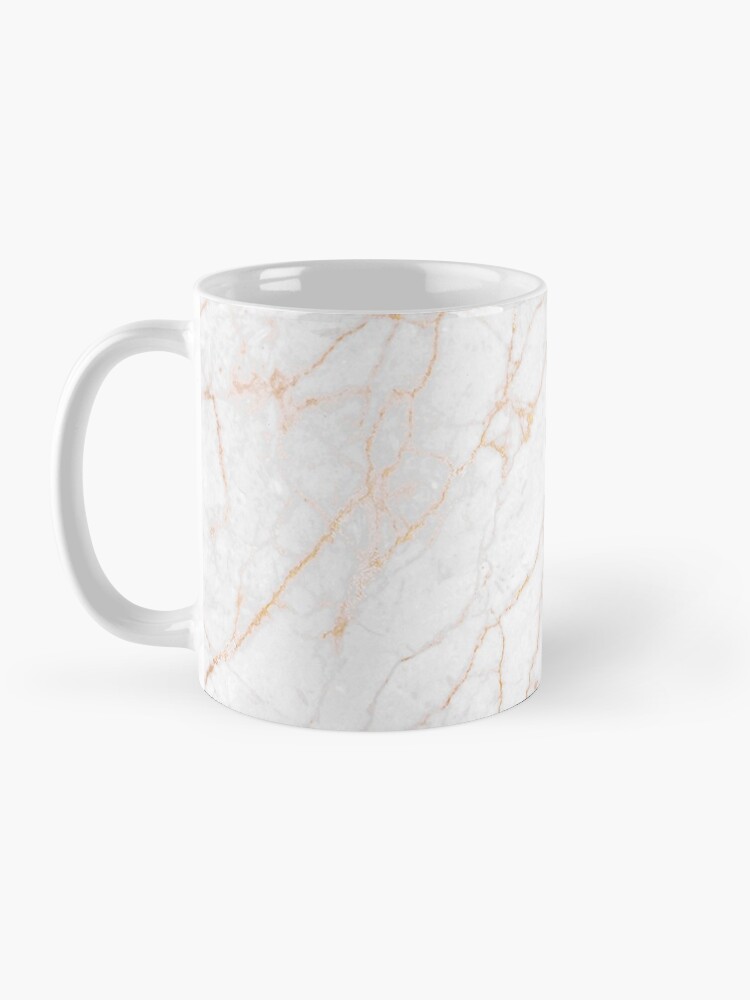 Alternate view of White Marble with Gold Glitter Veins Mug