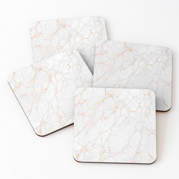 Item preview, White Faux Marble with Gold Glitter Veins designed and sold by MysticMarble.