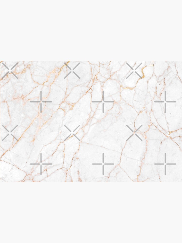 White Marble with Gold Glitter Veins by MysticMarble