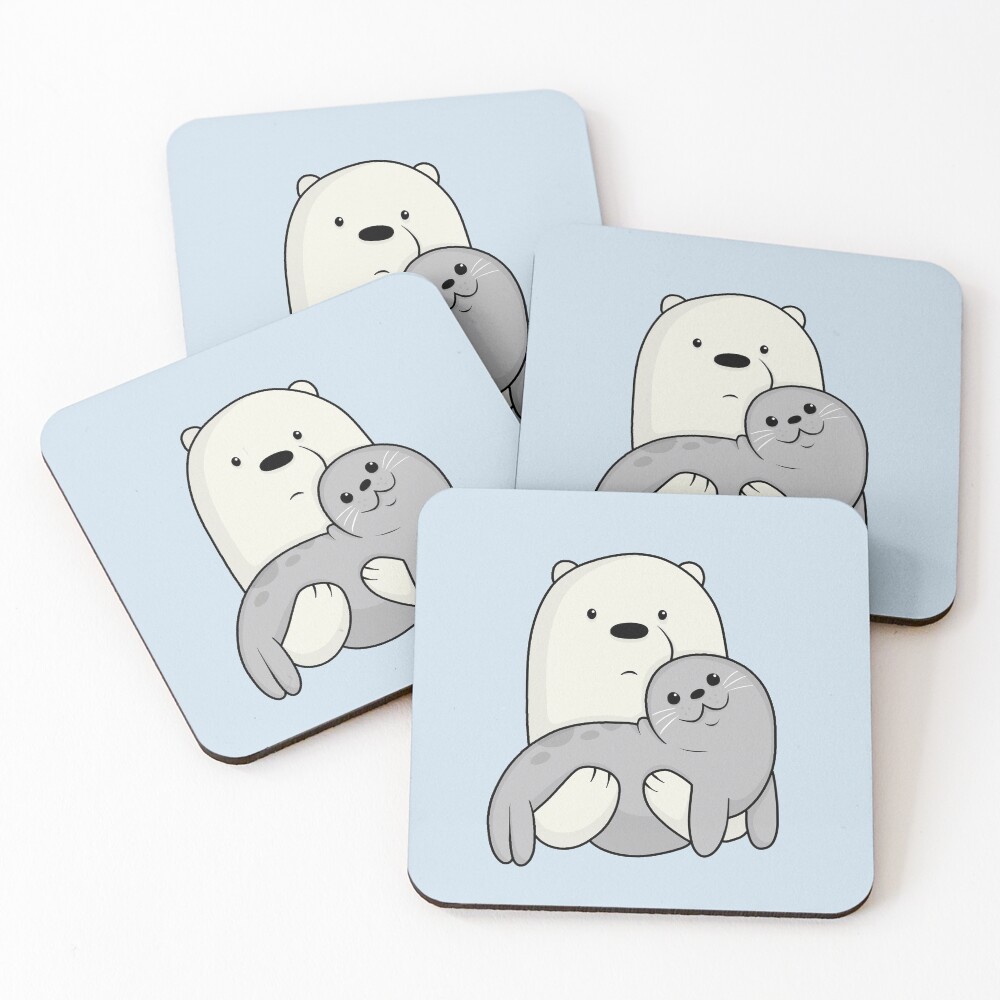 Ice Bear and Seal Coasters (Set of 4)