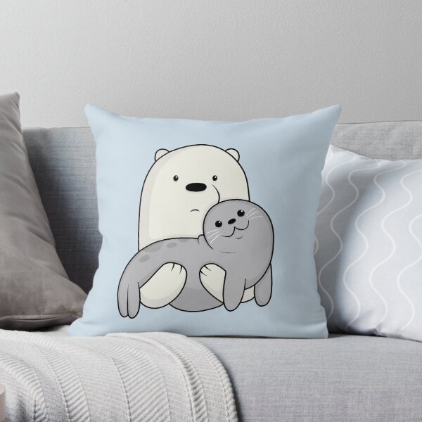 Ice Bear and Seal Throw Pillow