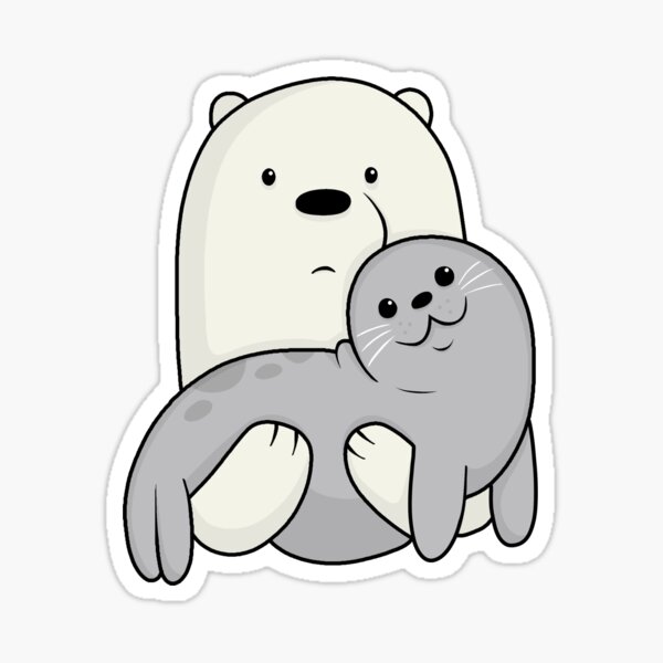 Ice Bear and Seal Pegatina