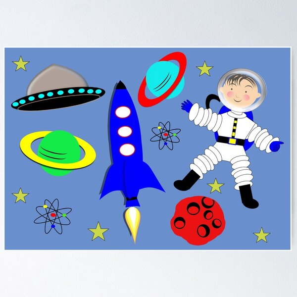 Espacio Libro De Colorear Para Niños: Increíble espacio exterior para  colorear con planetas, astronautas, cohetes, naves espaciales, estrellas y