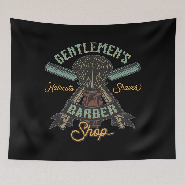 Item preview, GENTLEMAN BARBER SHOP RETRO LOGO  T SHIRT GIFT PRESENT designed and sold by Timcito.