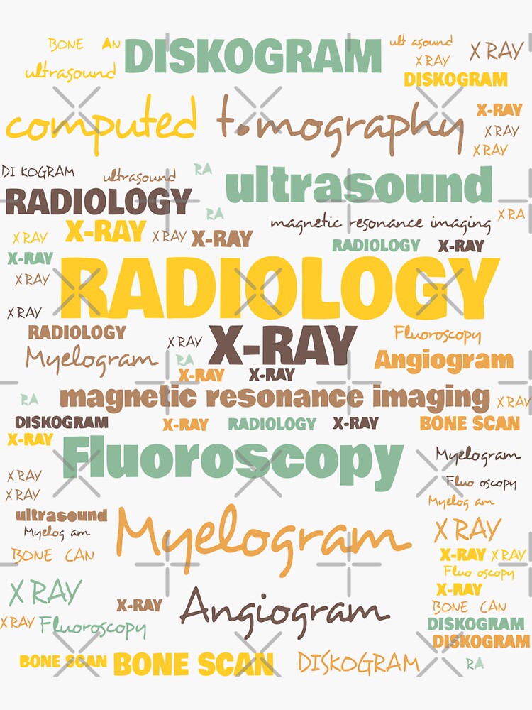 "Radiology Terminology Commonly Used Radiology Terms" Sticker for